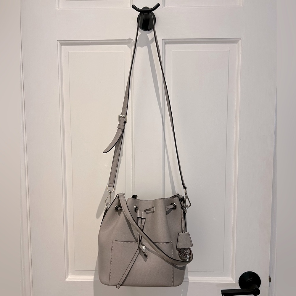 Michael Kors Grey Bucket Crossbody Bag